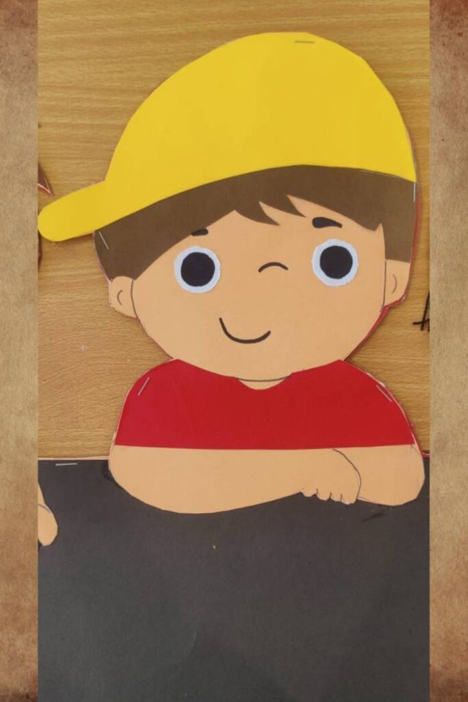 Handmade Cartoon Character With craft Paper