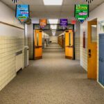 Educational school hallway banners with motivational quotes and creative designs