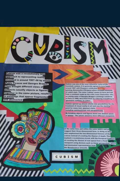 Cubism Collage: Abstract Art Through Geometric Shapes & Perspectives