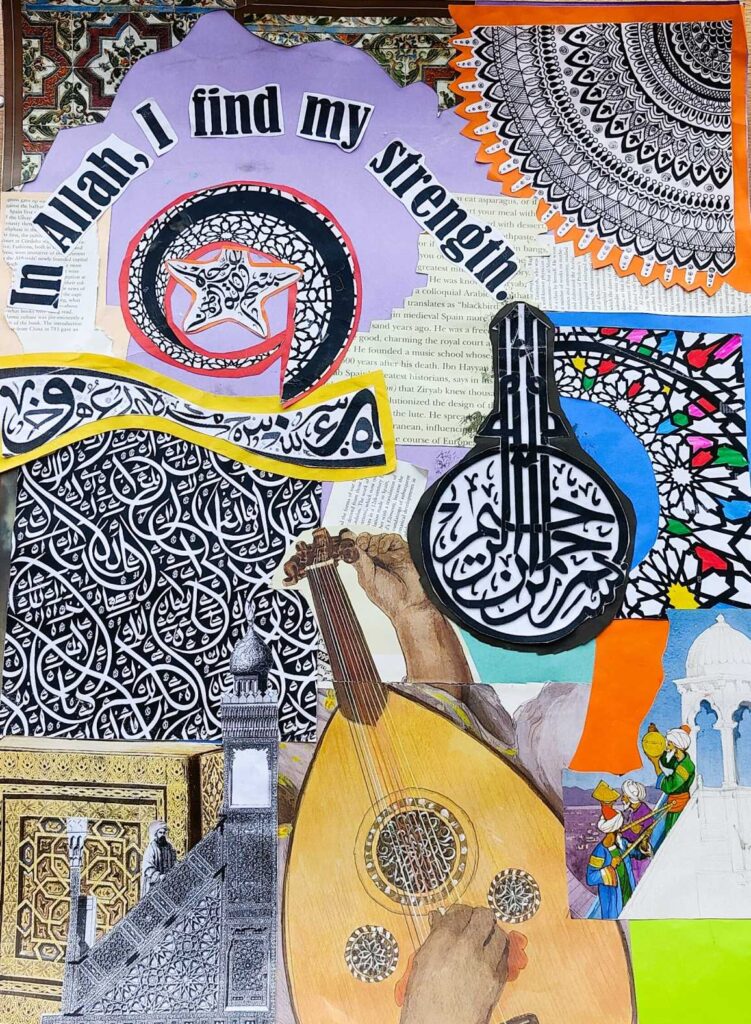 Spiritual Collage: Finding Strength in ALLAH Through Art