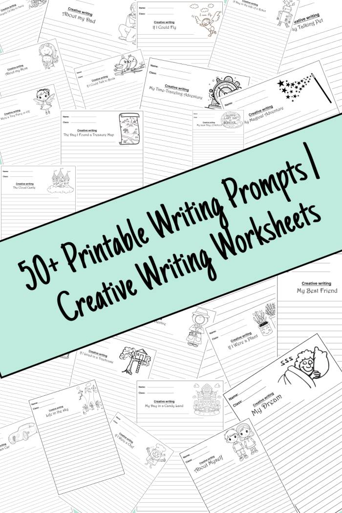 50+ Printable Writing Prompts | Creative Writing Worksheets