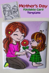 Mother's Day Foldable Card Template (Free Printable) - 1thousandideas