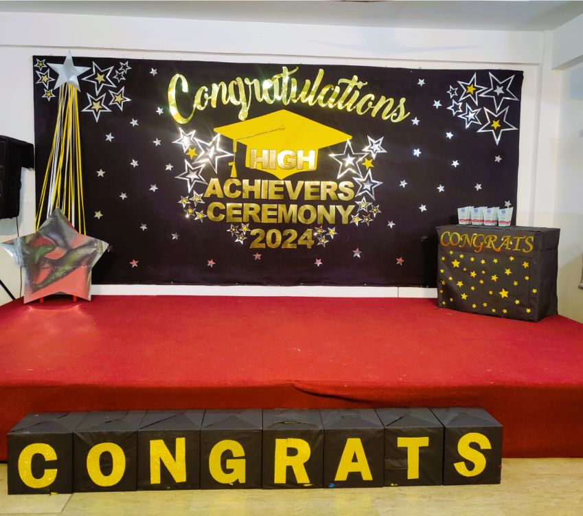 high achievers ceremony backdrop