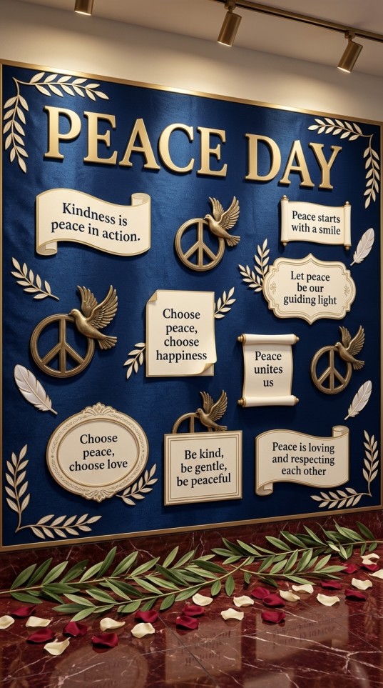 World Peace Day Backdrop Ideas: